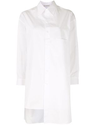 Yohji Yamamoto asymmetric oversized shirt - White