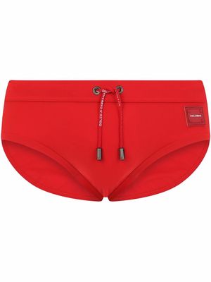 Dolce & Gabbana logo swimming briefs - Red