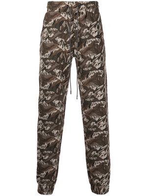Mostly Heard Rarely Seen camouflage jacquard track pants - Brown