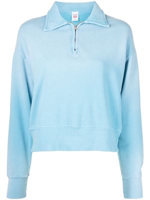 RE/DONE half-zip faded sweatshirt - Blue