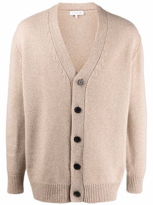 Mackintosh V-neck long-sleeve knitted cardigan - Neutrals