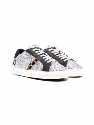 D.A.T.E. glitter low-top panelled sneakers - Black