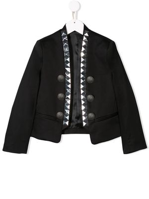 Balmain Kids studded button-embellished jacket - Black