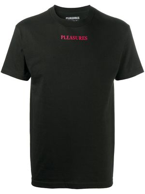 Pleasures slogan short-sleeve T-shirt - Black