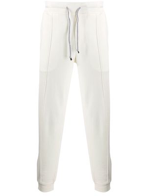 Brunello Cucinelli zipped cuffs track pants - White
