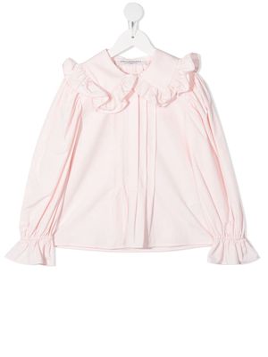 Philosophy Di Lorenzo Serafini Kids bib-collar cotton blouse - Pink