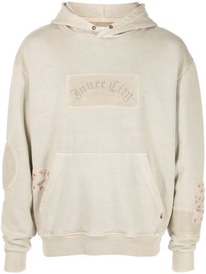 HONOR THE GIFT patchwork pullover hoodie - Neutrals