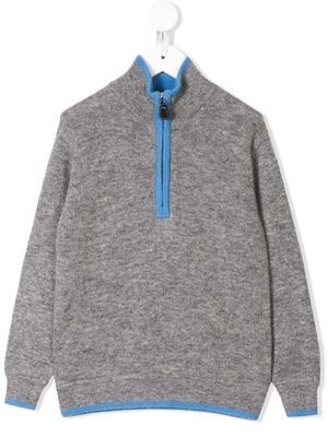 Cashmirino Cashmere zipped jumper - Grey