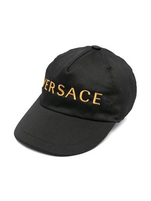 Versace Kids logo-embroidered baseball cap - Black