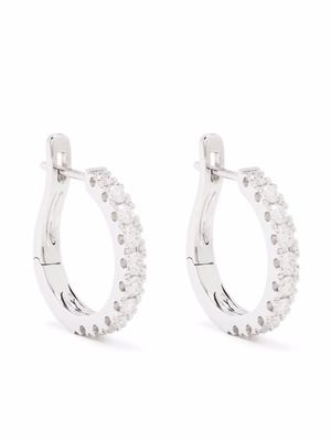 LEO PIZZO 18kt white gold diamond hoop earrings - Silver