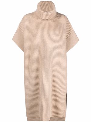 JOSEPH roll-neck poncho jumper - Neutrals