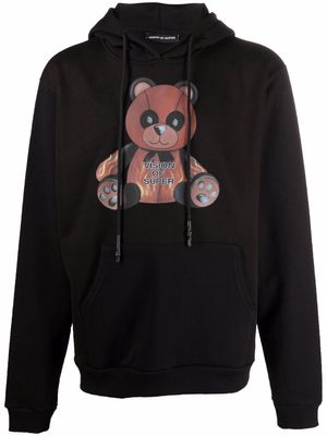 Vision Of Super Teddy Bear print hoodie - Black