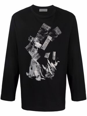 Yohji Yamamoto graphic-print T-shirt - Black