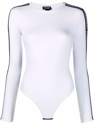 Dsquared2 logo stripe bodysuit - White