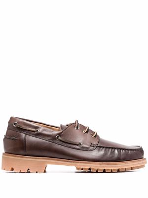 Scarosso Daniel lace-up boat shoes - Brown