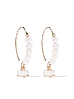 Mizuki 14kt yellow gold Sea of Beauty hook pearl earrings