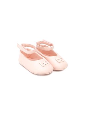 Dolce & Gabbana Kids ankle strap ballerina shoes - Neutrals