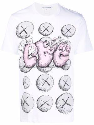 Comme Des Garçons Shirt graphic-print cotton T-shirt - White