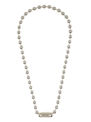 AMBUSH bead-chain necklace - Silver