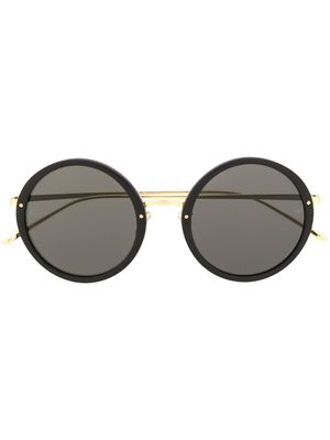 Linda Farrow round frame sunglasses - Black