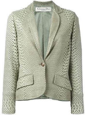 Christian Dior 2000s pre-owned snakeskin-effect jacket - Green