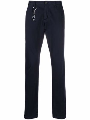 Paul & Shark keyring-detail tailored trousers - Blue