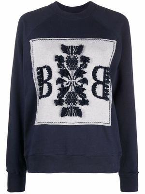Barrie embroidered crew neck sweatshirt - Blue
