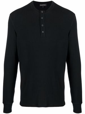 Ermenegildo Zegna long-sleeve henley shirt - Black
