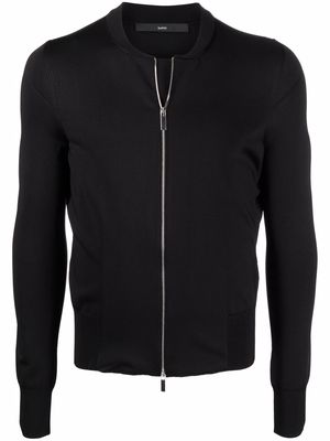 SAPIO zip-up collarless jacket - Black