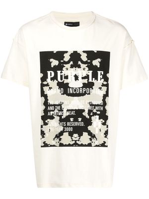 Purple Brand Hide graphic-print T-shirt - White