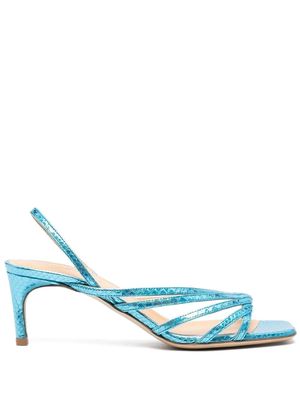 Giannico embossed strappy sandals - Blue