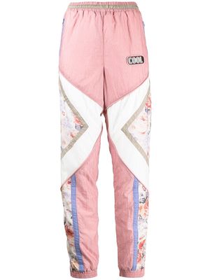 COOL T.M floral colour-block tracksuit bottoms - Pink