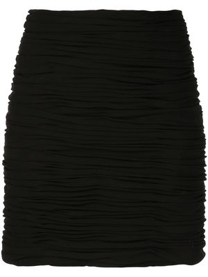 KHAITE The Moira ruched-detail skirt - Black