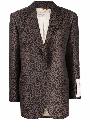 Golden Goose leopard print blazer jacket - Brown