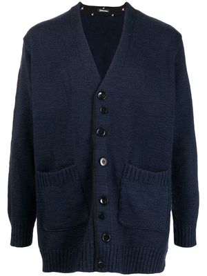 Undercoverism button-up knitted cardigan - Blue