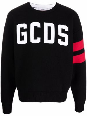 Gcds logo-print knitted jumper - Black