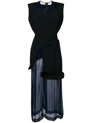 Comme Des Garçons Pre-Owned 1997 layered sheer dress - Blue