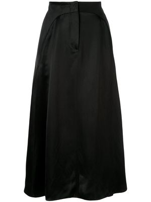 Giorgio Armani satin midi skirt - Black
