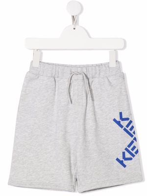 Kenzo Kids logo-print shorts - Grey