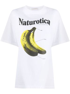 Christopher Kane Naturotica banana print T-shirt - White