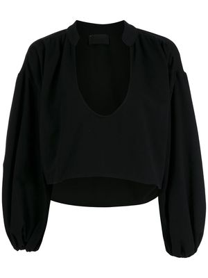 Andrea Bogosian Atari scoop neck blouse - Black