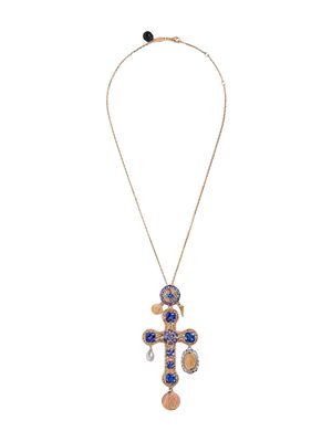 Dolce & Gabbana 18kt yellow gold Tradition cross pendant necklace