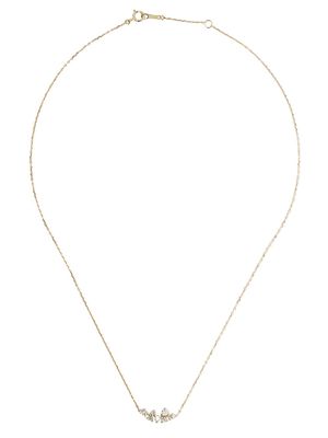 Mizuki 14kt yellow gold Sea of Beauty diamond cluster necklace