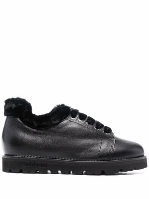 Baldinini fur-lined sneakers - Black