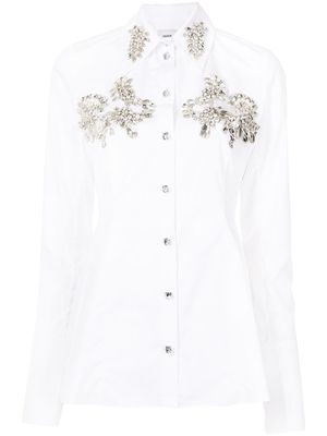 Erdem Bella crystal-embellished shirt - White