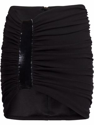 Balmain high-waisted gathered skirt - Black