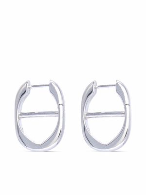 Capsule Eleven chain hoop earrings - Silver