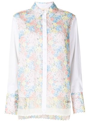 PortsPURE floral-print cotton shirt - White