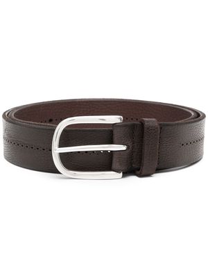 Orciani buckle leather belt - Brown