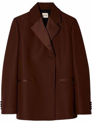 KHAITE Johnson tailored wool blazer - Brown